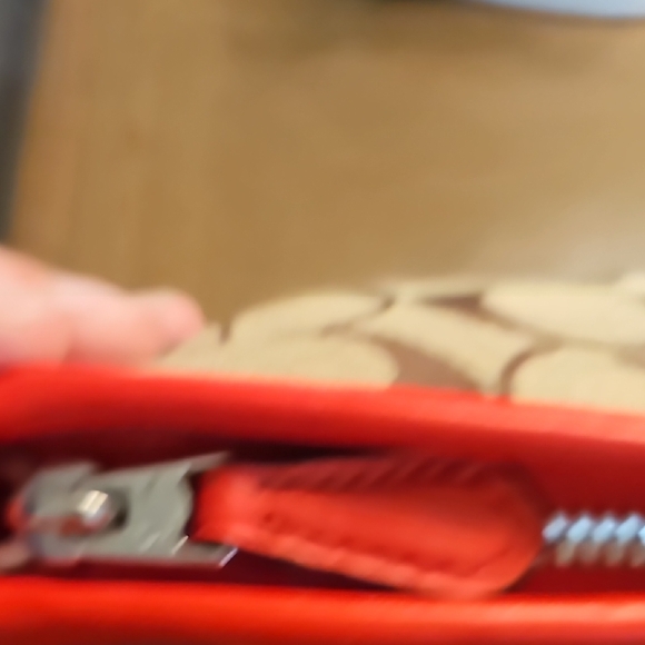 Coach Signature Crossbody Bag - Brown and Red - Picture 3 of 7